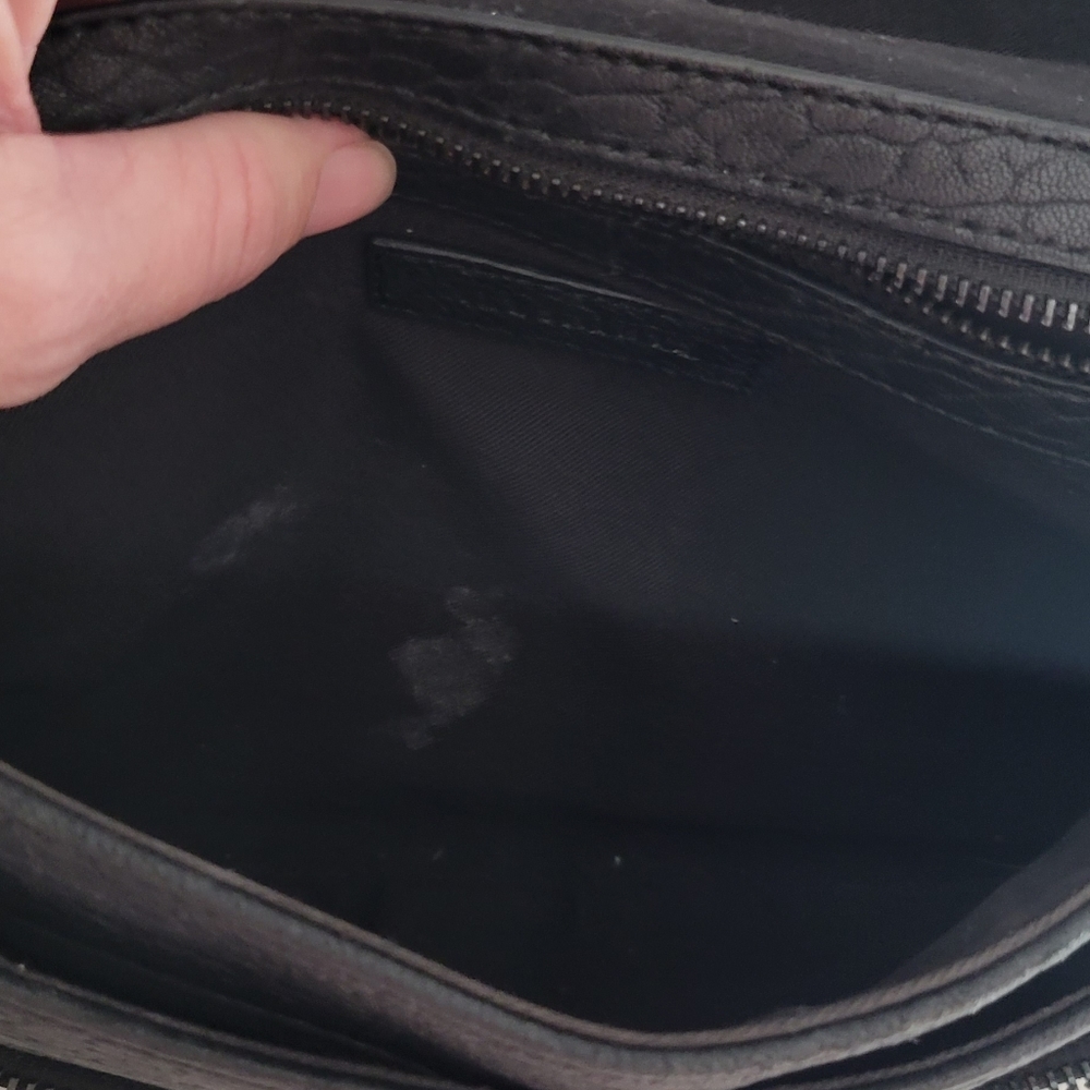 All Saints Black Textured Leather Top-Handle Bag - Picture 6 of 7